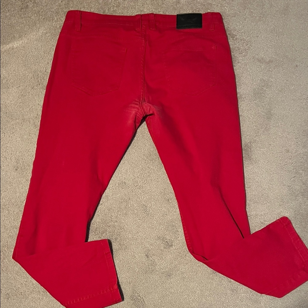 Victorious Men’s Vibrant Red Denim Straight Jeans- W38,L32, great condition